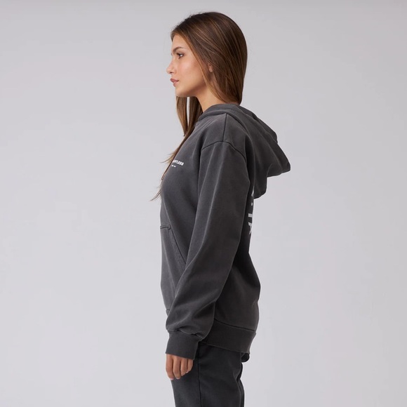 Talentless Steel Grey Classic Logo Hoodie Sweatshirt - Picture 3 of 6